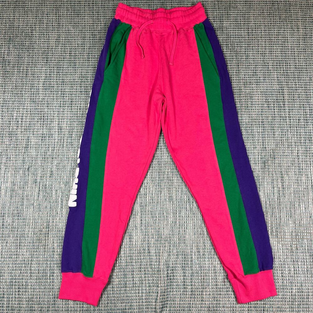 Pink Dolphin COLORBLOCK SMU JOGGER PANTS PINK/MULTICOLOR Men’s Sz S New